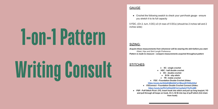 1 Hour Crochet Pattern Writing Consult (zoom meeting)