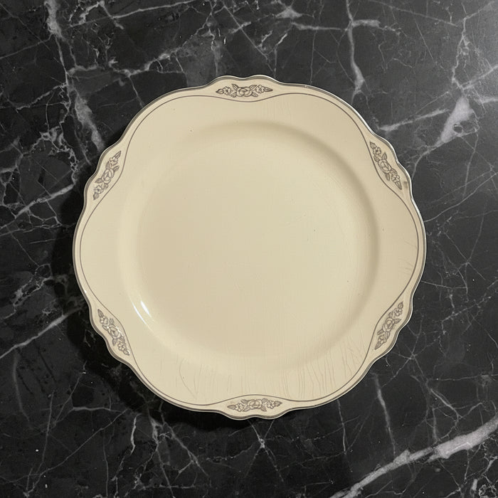 1960s Homer Laughlin Silver Rose Patrician Luncheon Plate