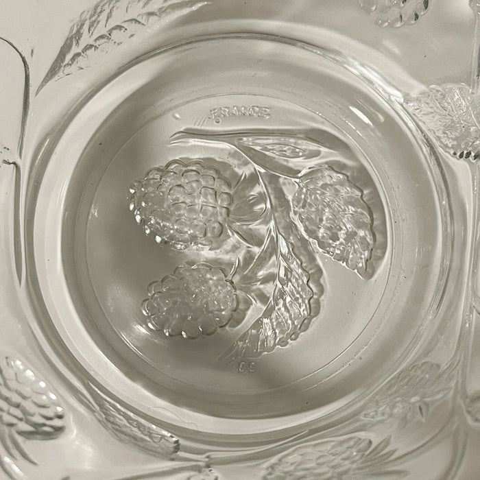 1970s Arcopal Glass Berry Bowl with Gold Trim - Made in France