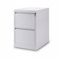 SOHO II Istanbul 2-drawer vertical filing cabinet, light gray, side view