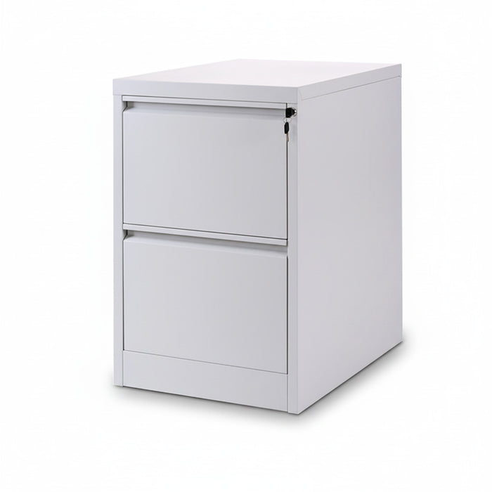 SOHO II Istanbul 2-drawer vertical filing cabinet, light gray, side view