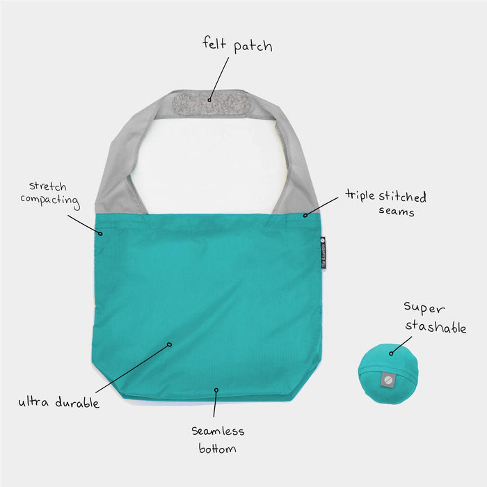 24-7 Bag - fold up tote bag - eggplant