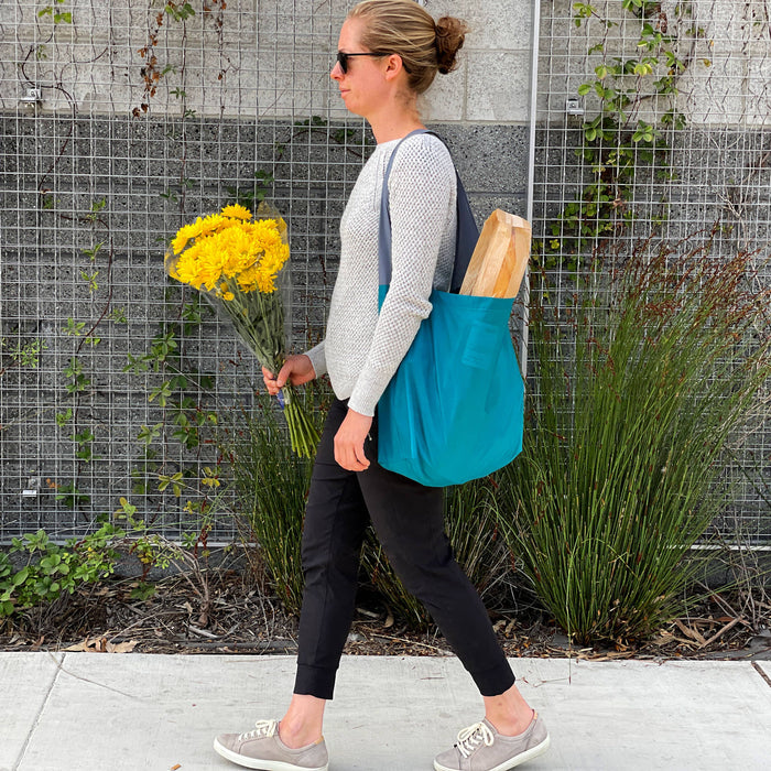 24-7 Bag - fold up tote bag - eggplant