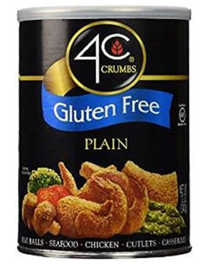 4C Gluten Free Plain Crumbs, 12 oz Canister (Case of 6 Can)