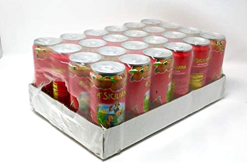 A’ SICILIANA (Aranciata Rossa) Sicilian Blood Orange Soda - 330ml (11.15fl. oz)- 24/Pack