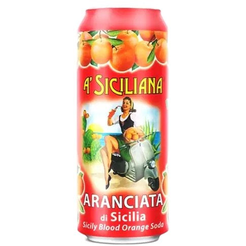 A’ SICILIANA (Aranciata Rossa) Sicilian Blood Orange Soda - 330ml (11.15fl. oz)- 24/Pack