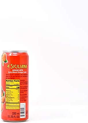 A’ SICILIANA (Aranciata Rossa) Sicilian Blood Orange Soda - 330ml (11.15fl. oz)- 24/Pack