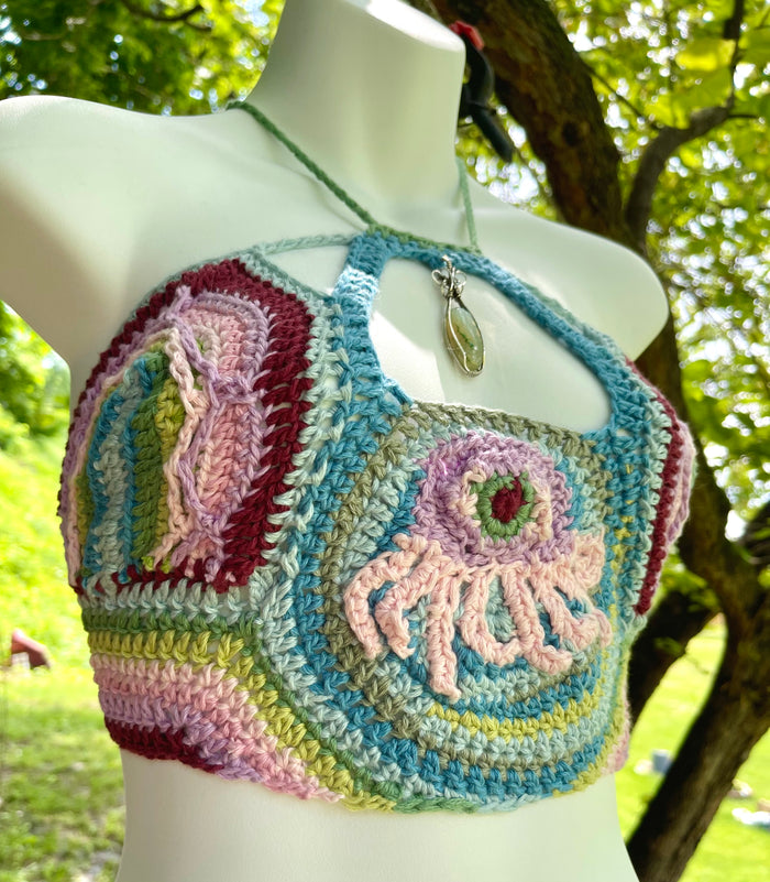 All Seaing Octopus Mermaid Top 🧜🏼‍♀️