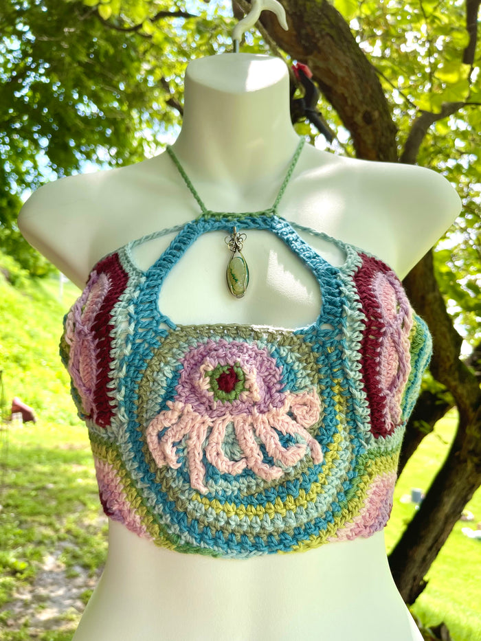 All Seaing Octopus Mermaid Top 🧜🏼‍♀️