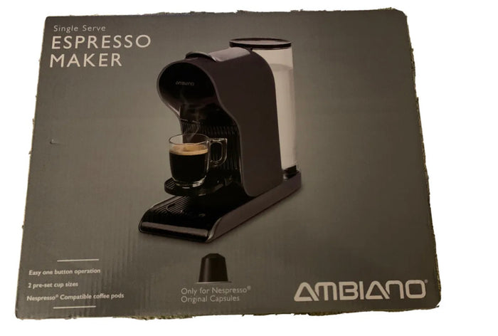Ambiano Coffee Nespresso Capsule Machine + 100ct Case of Borbone Pods