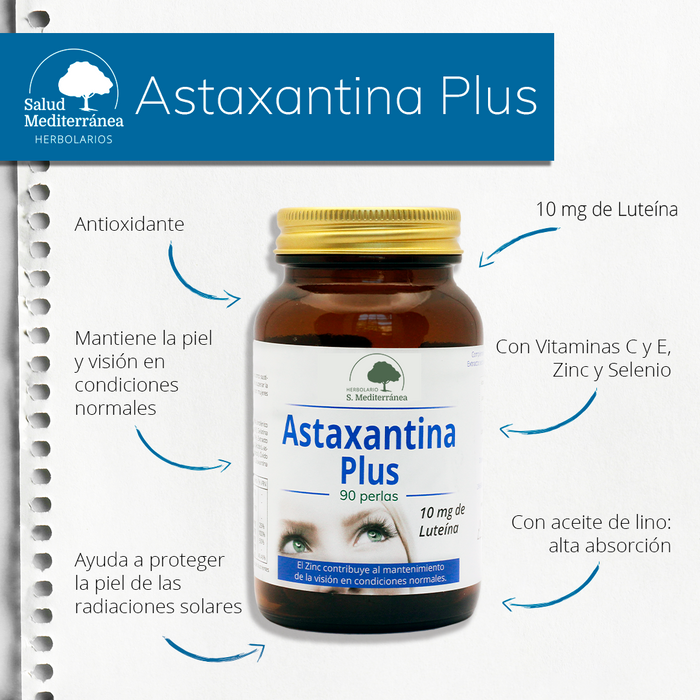 Astaxantina Plus - 90 Perlas. Herbolario S. Mediterránea
