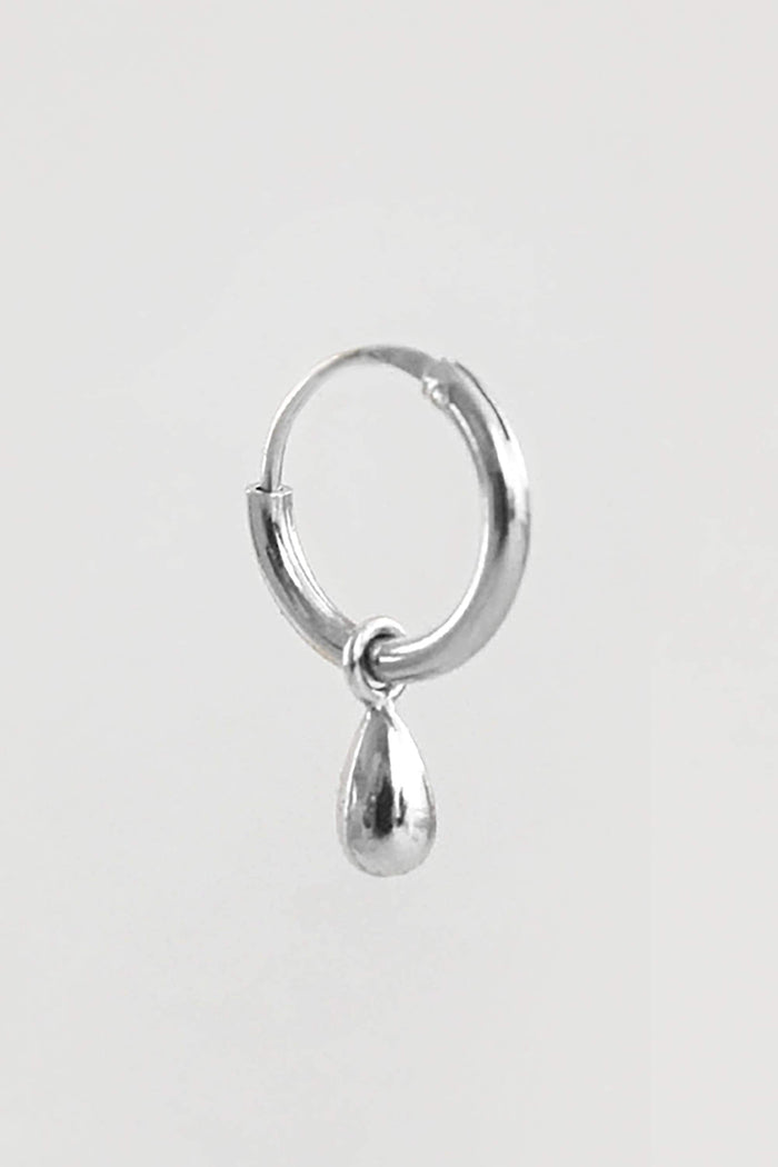 baby drop earring hoop sterling silver by Neinties on thegreenlabels.com