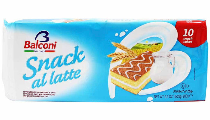 Balconi Milk Snack,  al Latte, 10 x 28g = 280g (12-Packs)