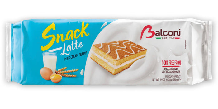 Balconi Milk Snack,  al Latte, 10 x 28g = 280g (12-Packs)