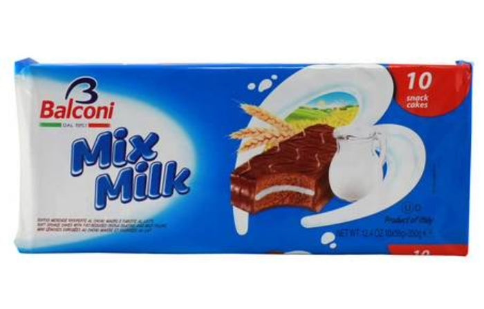 Balconi Mix Milk Snack Cakes with Cream Filling, 12.4 oz (10-Pack Case)