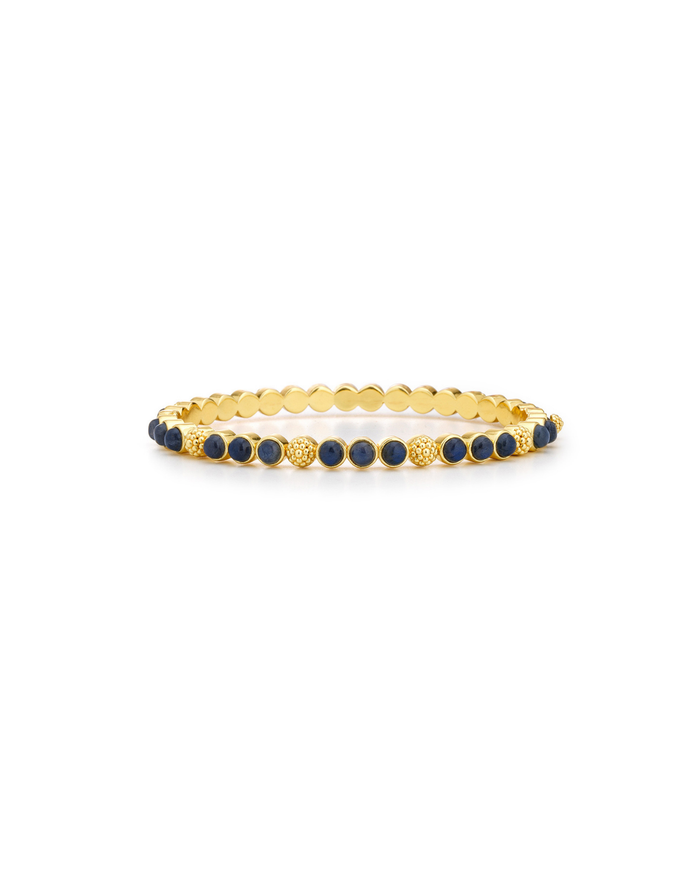 Berry Gem Petite Hinged Bangle, Blue Labradorite