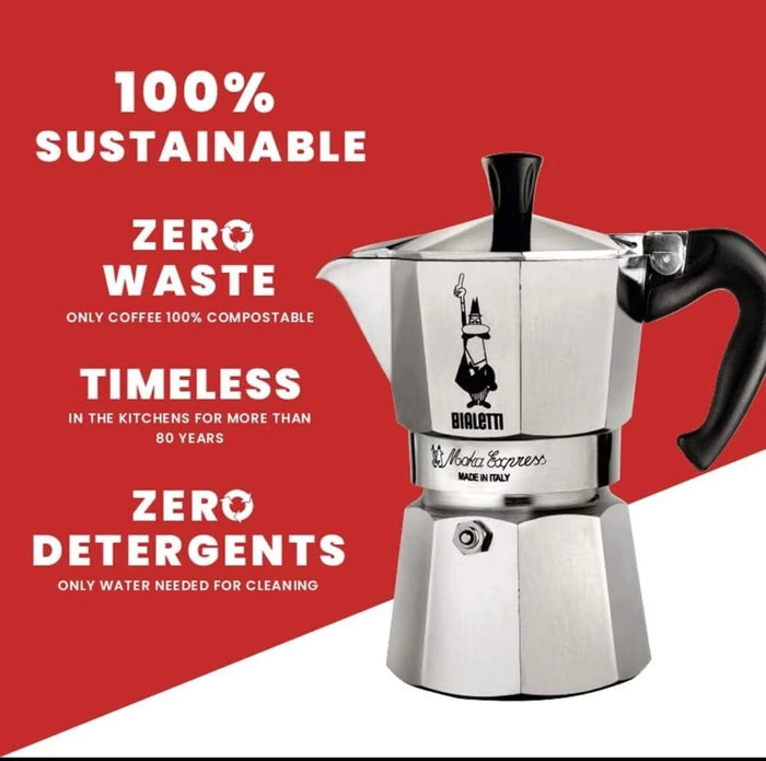 Bialetti - Moka Express: Iconic Stovetop Espresso Maker, Makes Real Italian Coffee