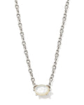Cailin Pendant Necklace in Silver Ivory Mother of Pearl