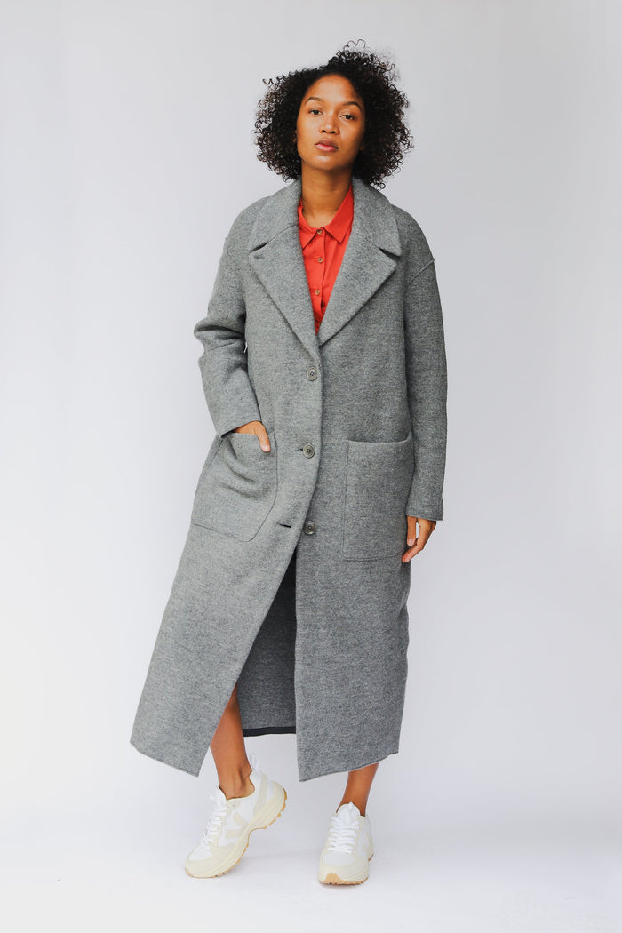 shop carran coat basalt by langerchen at thegreenlabels