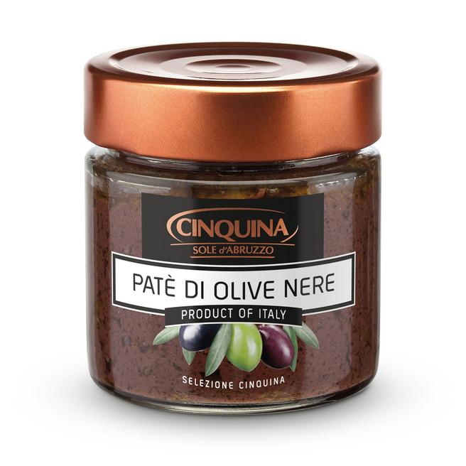 Cinquina Black Olive Spread, 200g (Case of 12)