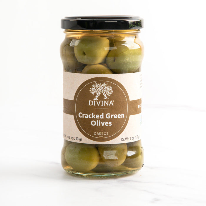 Cracked Green Olives
