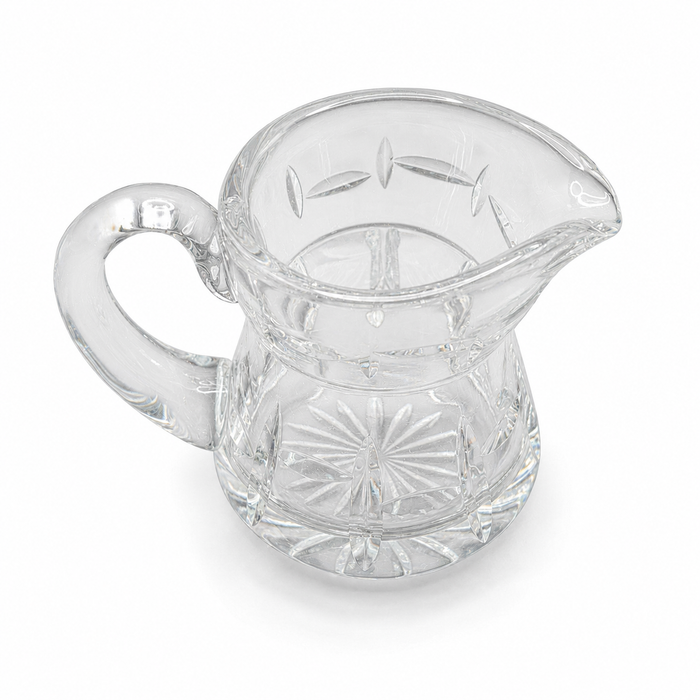 Elegant Clear Crystal Creamer 6 Ounce Capacity - Decorative Details