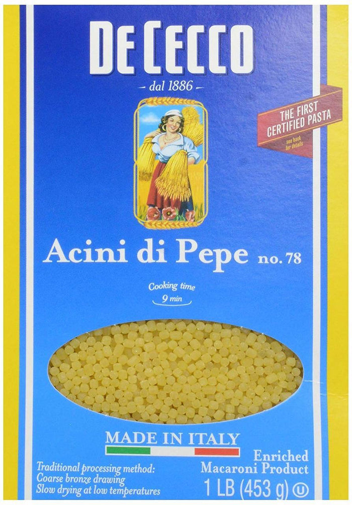 De Cecco #78 Acini di Pepe, 1 lb (20-Packs Case)