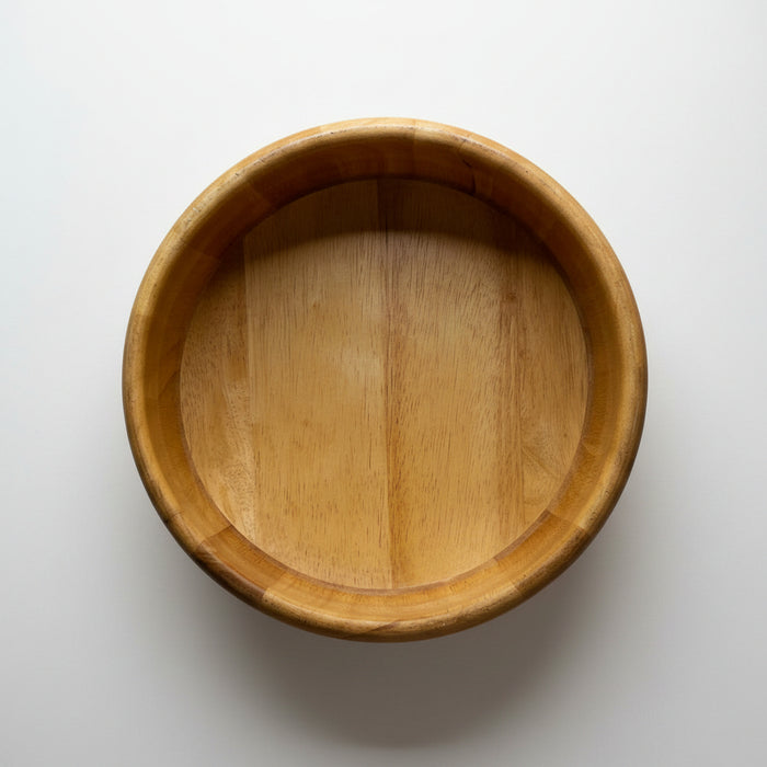 Vintage Decorative Wood Bowl 8.75 Inch - Rustic Farmhouse Serving