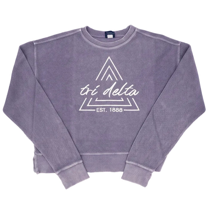 Delta Delta Delta "Tri Delta" Camden Crew Crop Sweatshirt