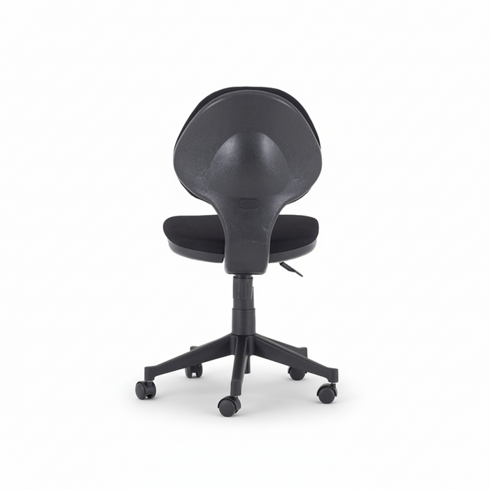ENZO office chair with tall rounded backrest and cushioned seat, rolling caster base