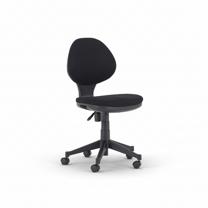 ENZO office chair with padded black seat and rounded backrest, swivel caster base