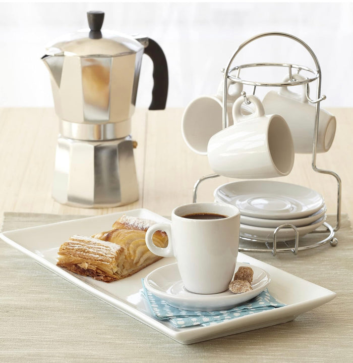 Espresso Moka Stovetop Coffeemaker 3-Cup, Silver / Aluminum IMUSA-USA