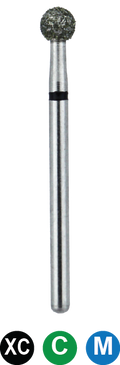 FGOSA5LL 801/029 Surgical Round Diamond 25mm Total Bur Length - PK5