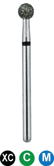 FGOSA5LL 801/029 Surgical Round Diamond 25mm Total Bur Length - PK5