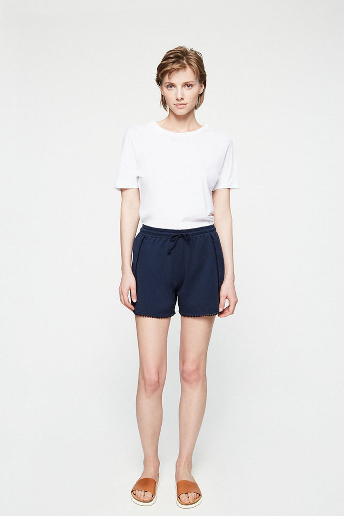 finaa pants dark navy by Armedangels on thegreenlabels