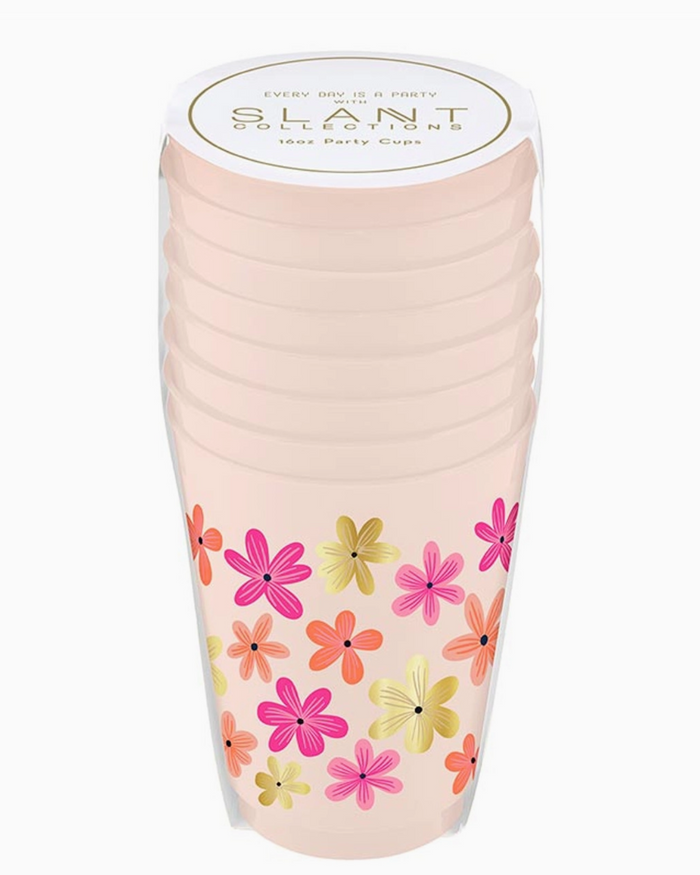 Floral Pattern Frost Flex Cups