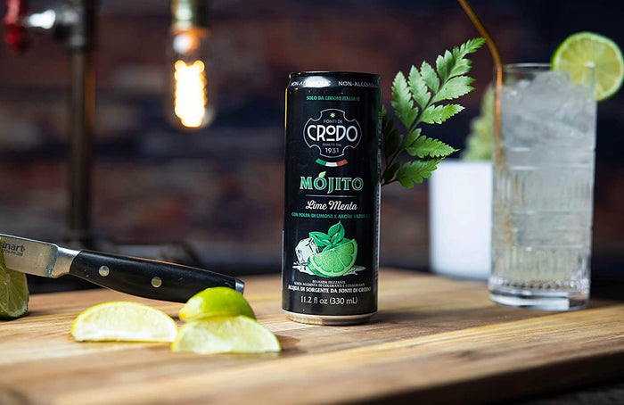 Fonti Di Crodo - Mojito, Italian Sparkling Beverage with Lime & Mint, 11.2 Oz. Cans (Pack of 24)