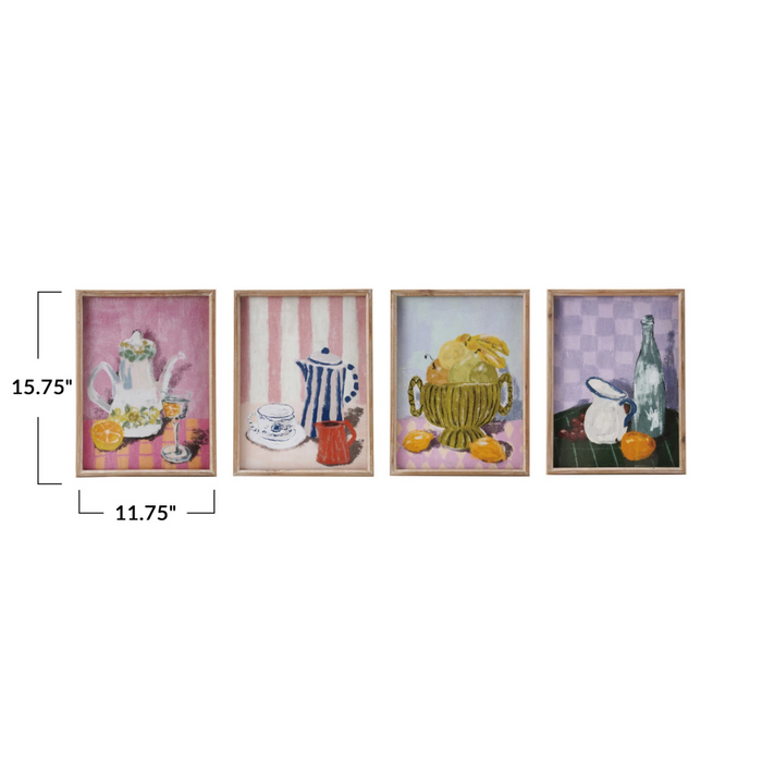 Framed Wall Décor w/ Kitchen Still Life Image