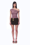 Gaia Mini Skirt - ESPRESSO WOOL