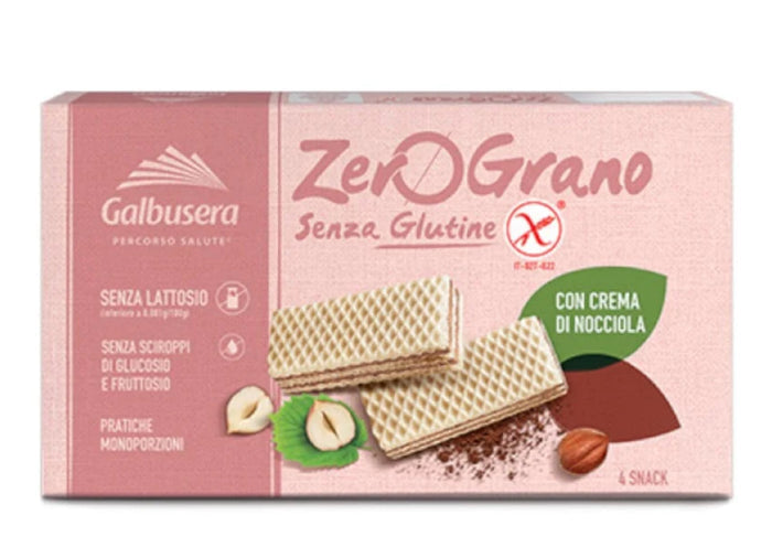 Galbusera Gluten Free Hazelnut Cream Wafers, 6.34 oz (Case of 12)