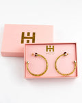 Gold Glitter Hoops