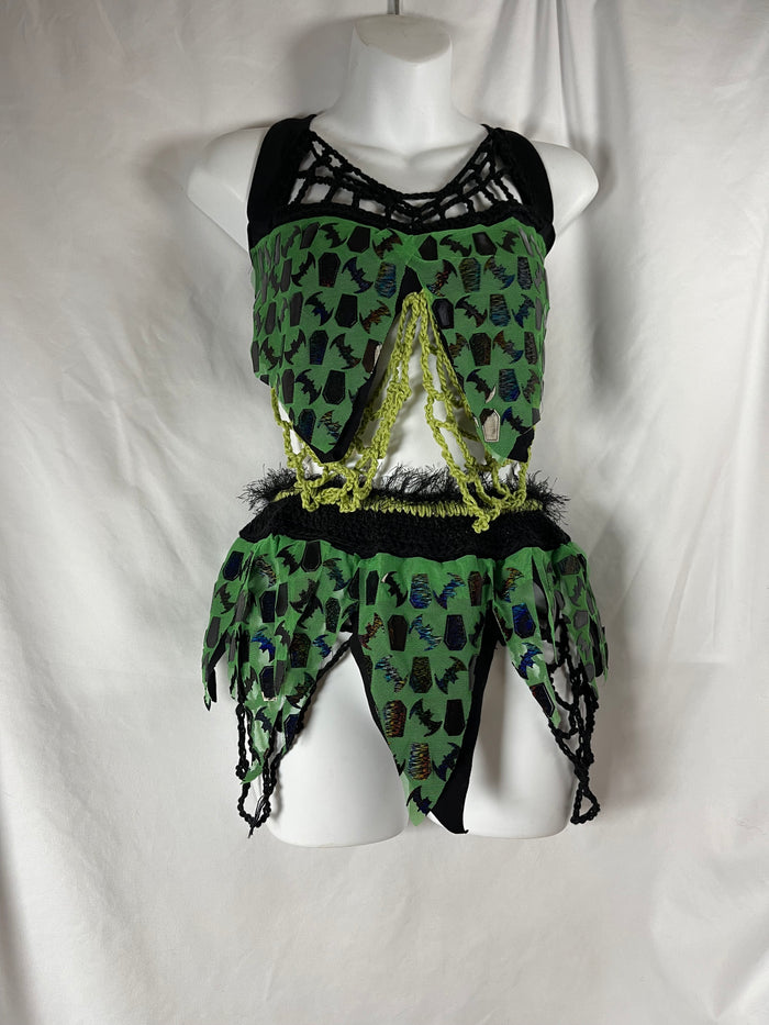 Grunge Fairy Outfit - Organic Crochet Ravewear Alternative Festival Set