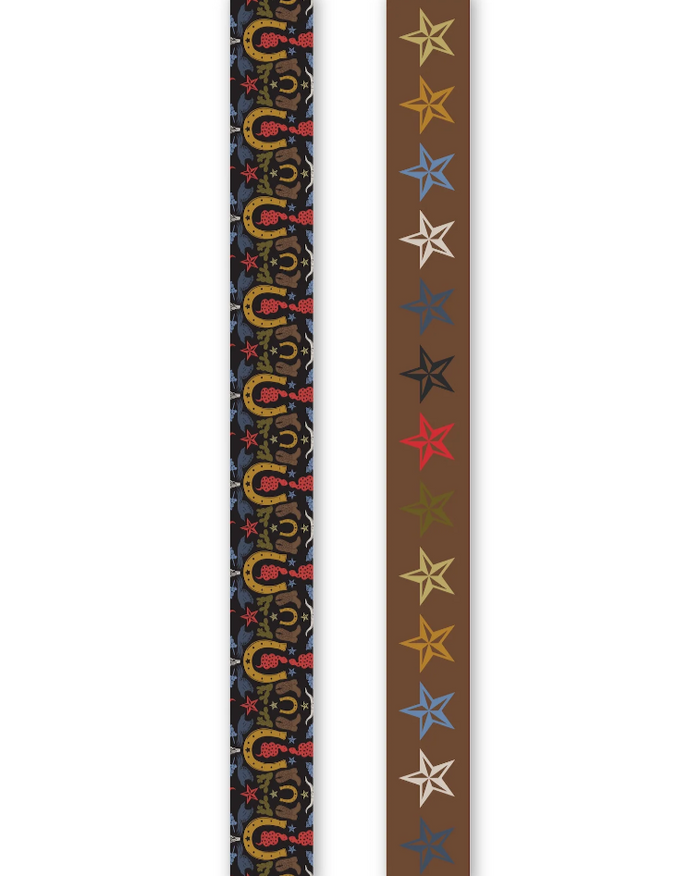 Hand-Stitched Silk Scarfette, Lone Star