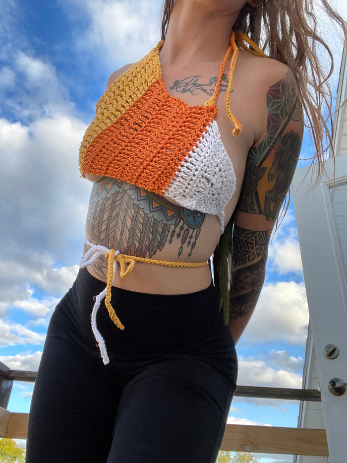 Candy Corn One Shoulder