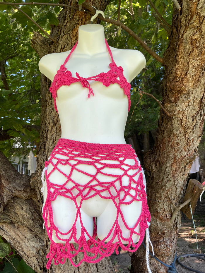 Distressed Fairy Micro Skirt Set