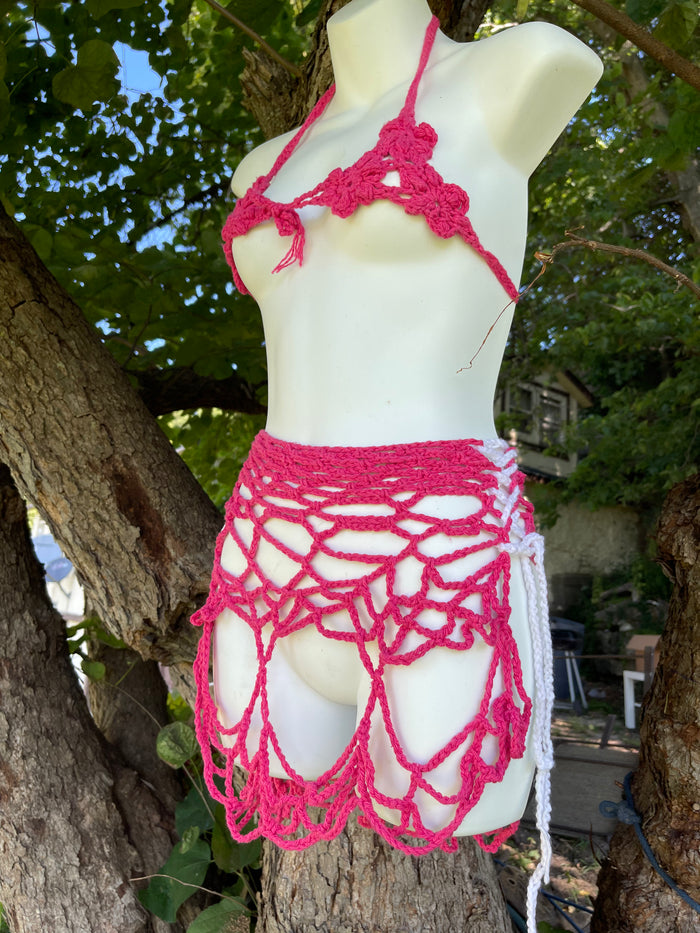 Distressed Fairy Micro Skirt Set