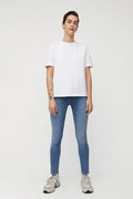 ingaa x stretch high waist skinny jeans sky blue by ARMEDANGELS on Thegreenlabels