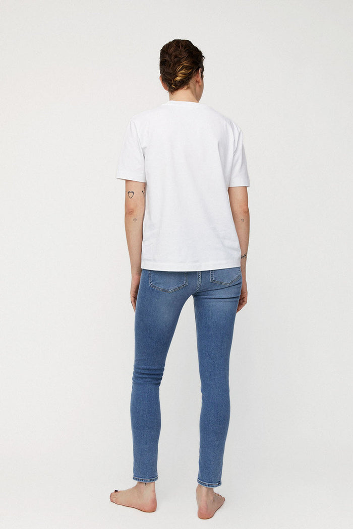 ingaa x stretch high waist skinny jeans sky blue by ARMEDANGELS on Thegreenlabels