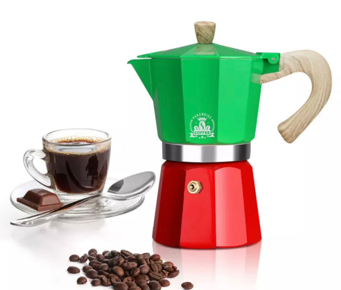 Italy Flag / Moka Espresso Coffee Maker (3-Cup