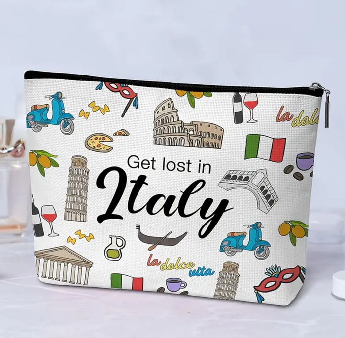 Italy Travel Gift Cosmetic Bag Italy Lovers.